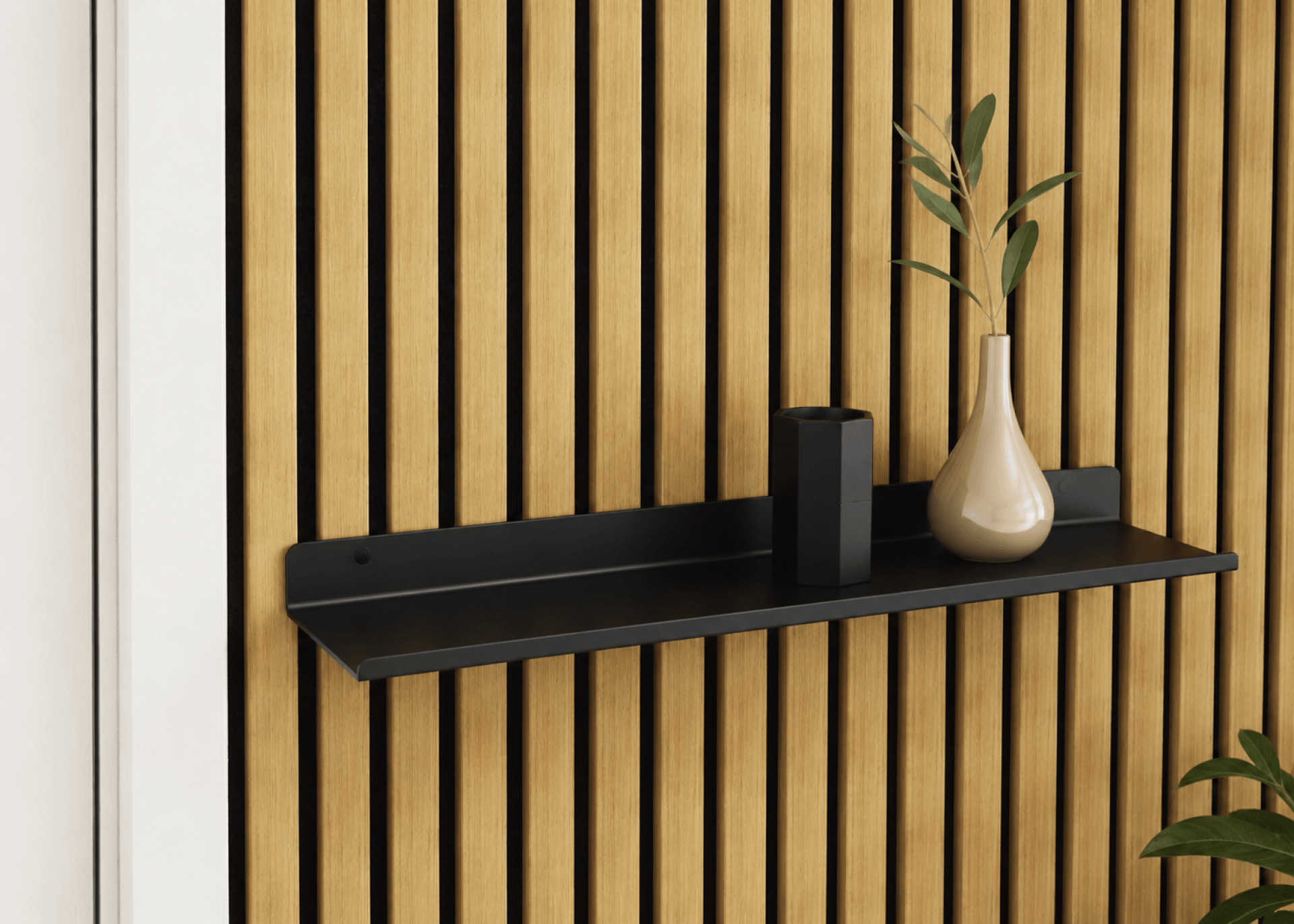 Détail d'un accessoire sur panneau mural acoustique