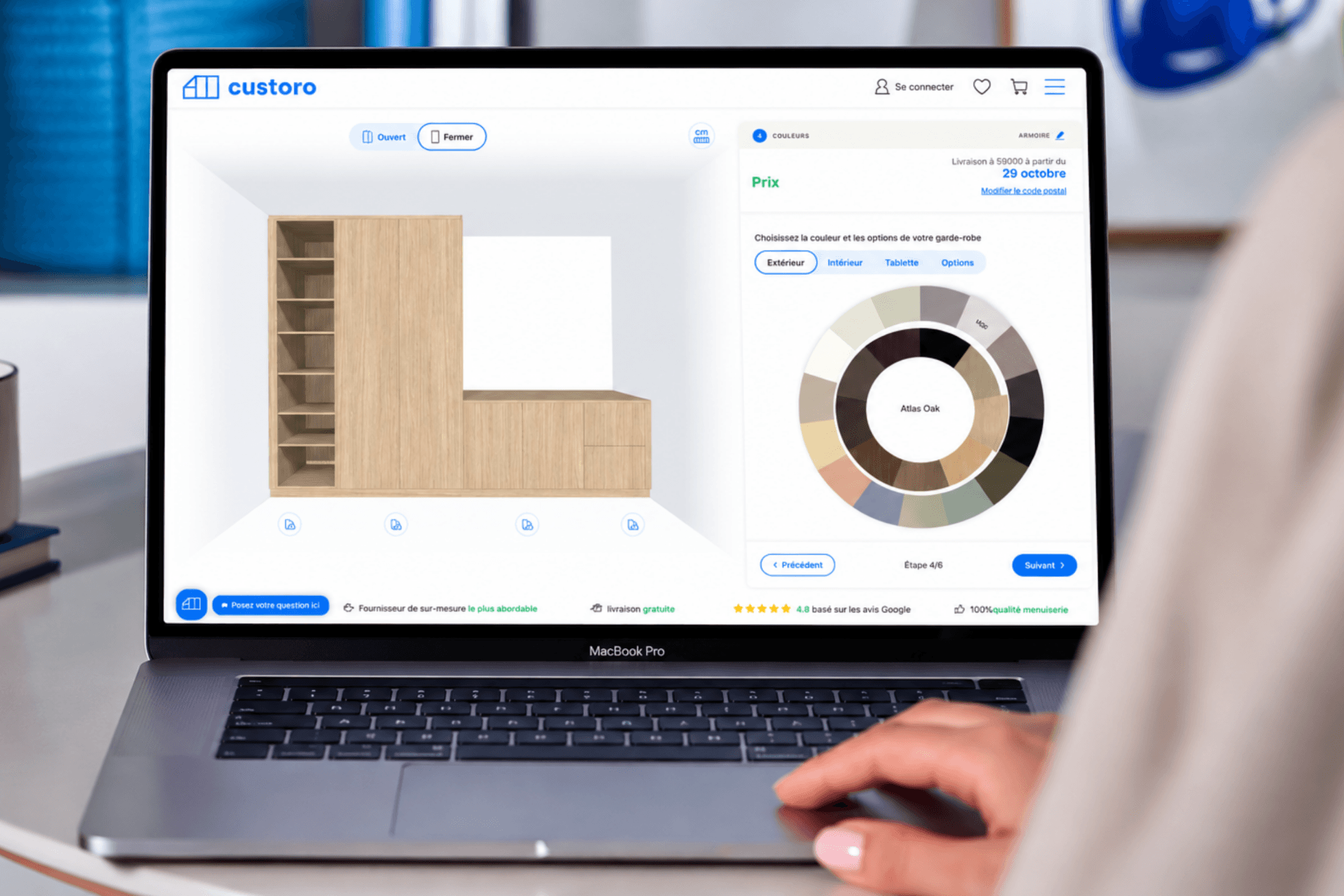 concevez votre armoire sur mesure en ligne avec l'outil 3D