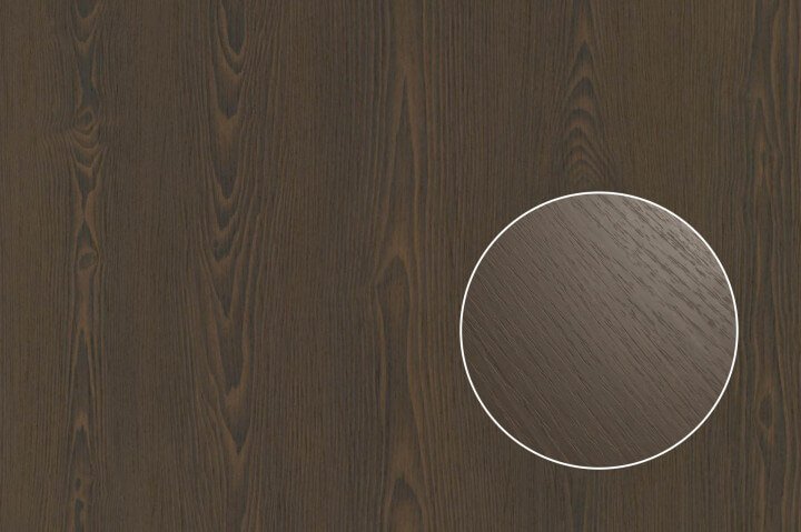 Couleur de bois appelée 'Patinated Brown' pour votre armoire sur mesure de Maatkasten Online
