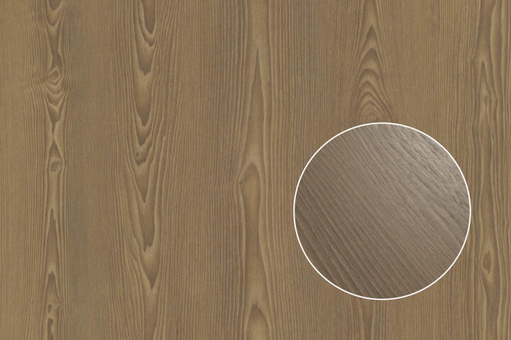 Couleur de bois appelée 'Patinated Brown' pour votre armoire sur mesure de Maatkasten Online