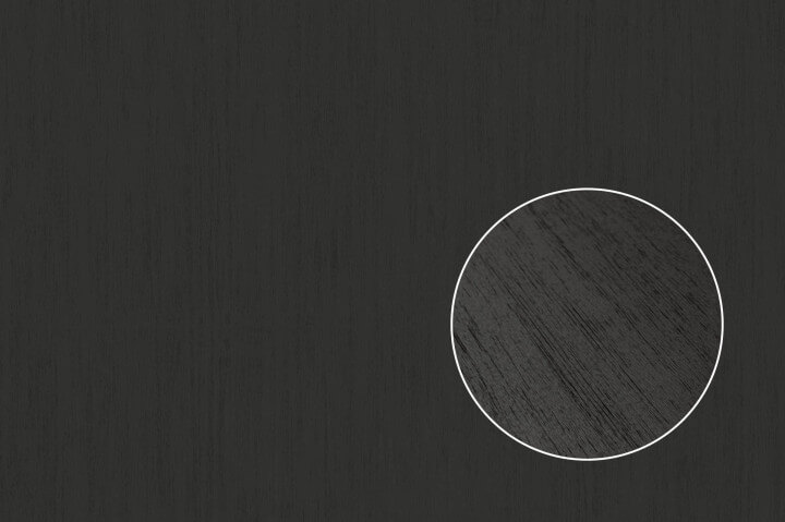 Couleur de bois noire appelée 'Elegant Black' pour votre armoire sur mesure de Maatkasten Online