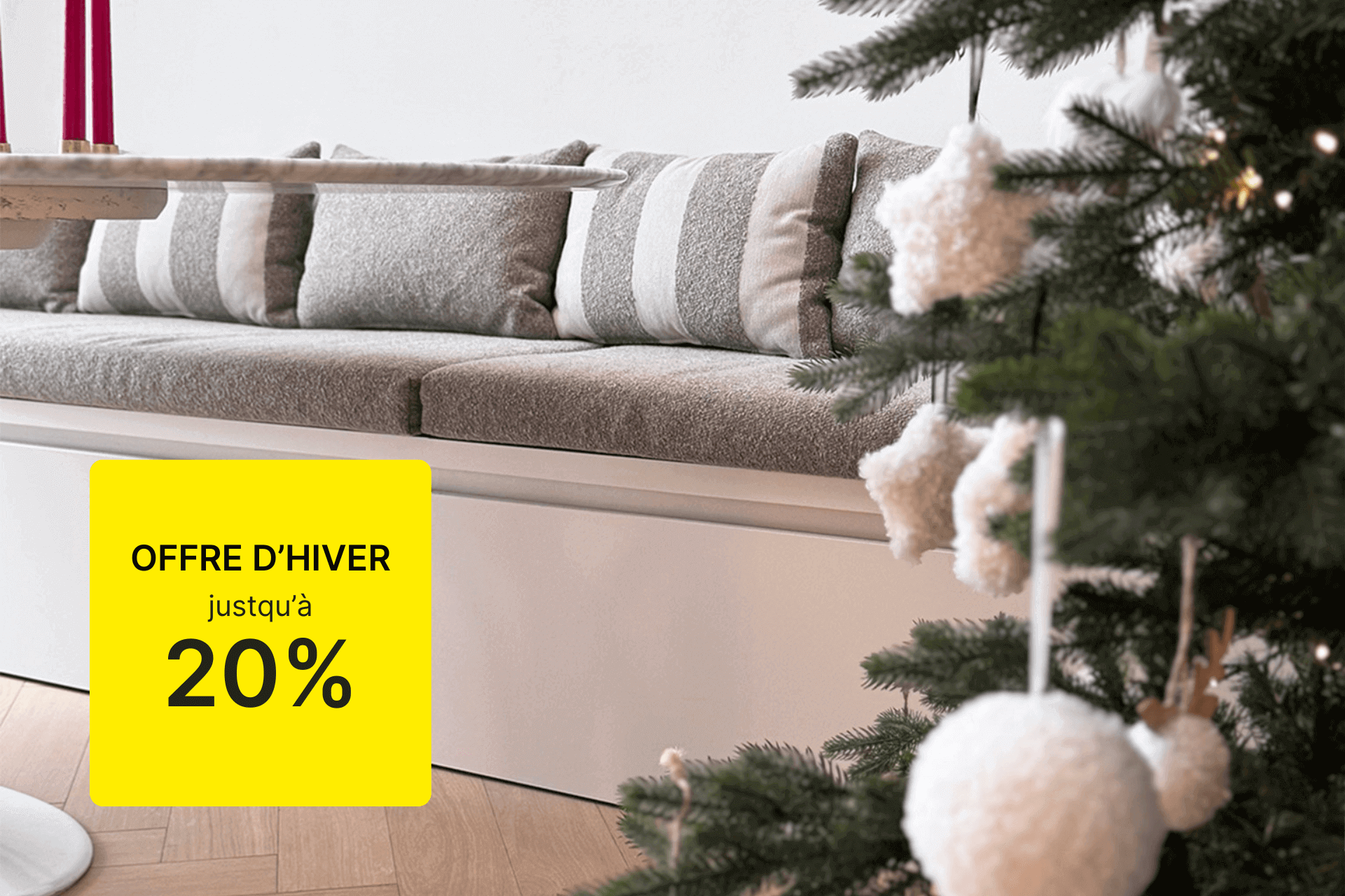 OFFRE D'HIVER : Jusqu'à 20 % de réduction sur les armoires sur mesure