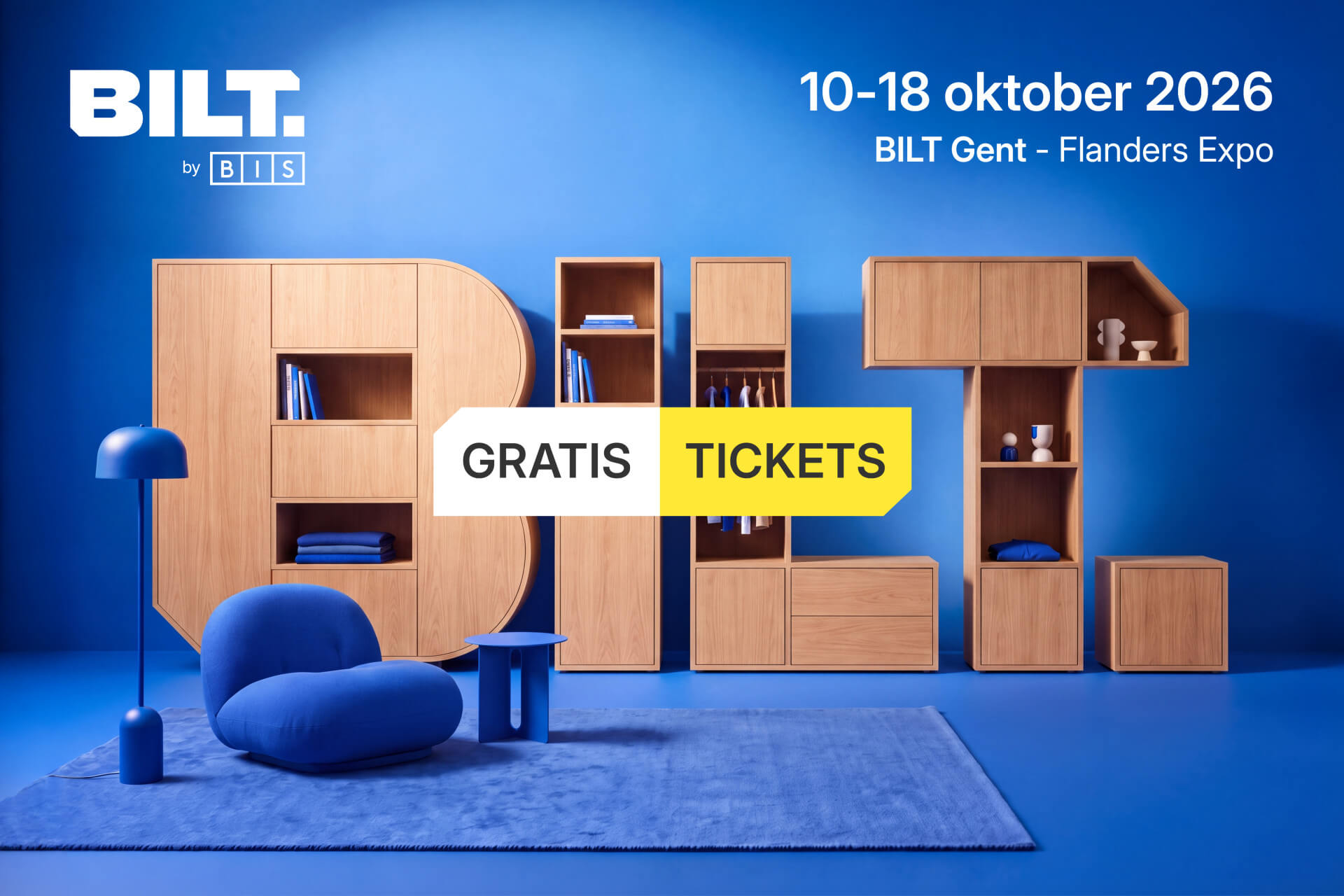 Gratis tickets voor de Bilt Gent (vroeger Bisbeurs) om Maatkasten Online te komen bezoeken