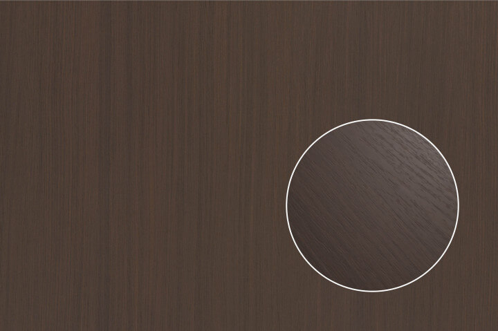 Teinte bois appelé 'Coco Brown Oak' pour vos armoires sur mesure