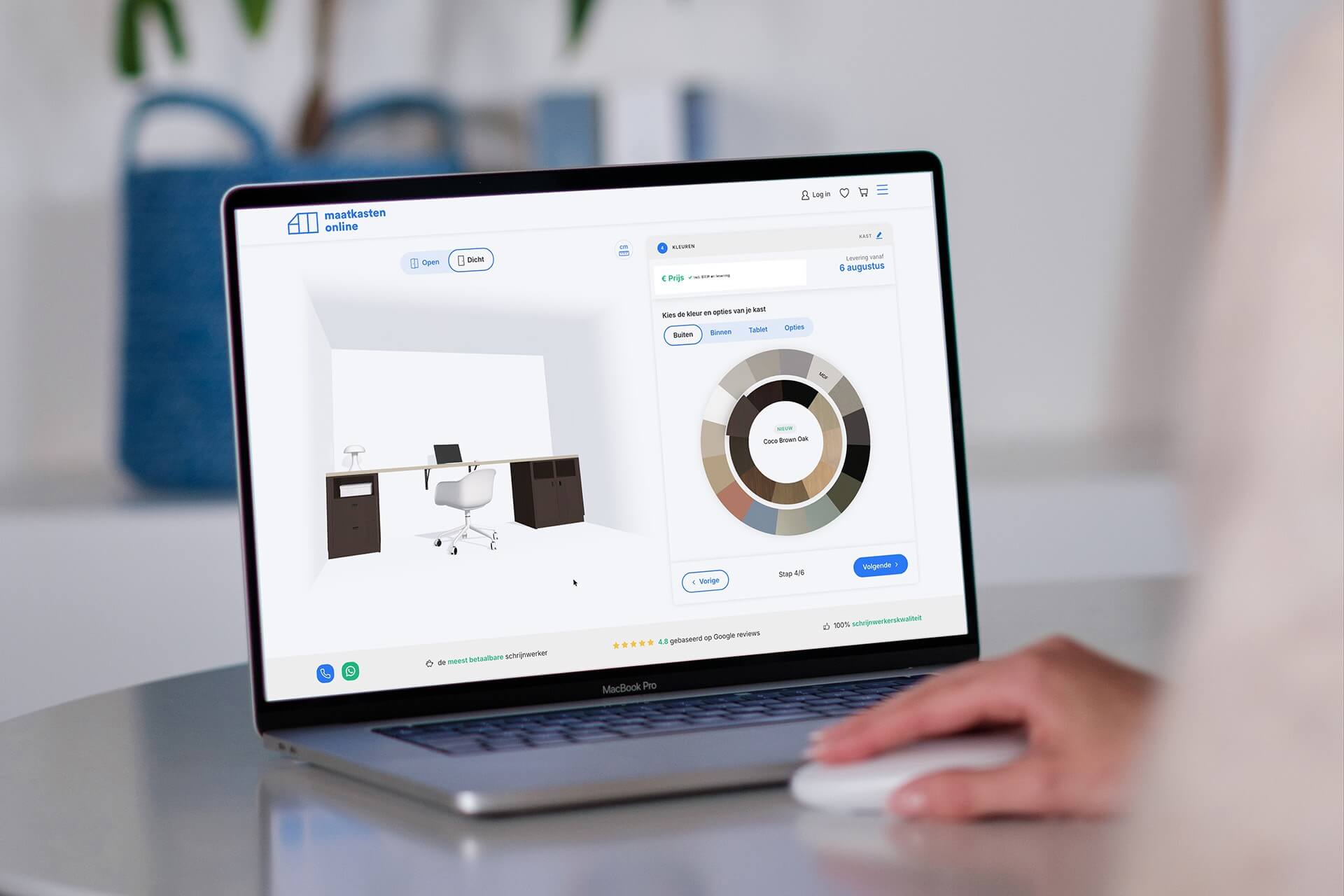 Ontwerp je eigen bureau op maat in de handige 3D tool