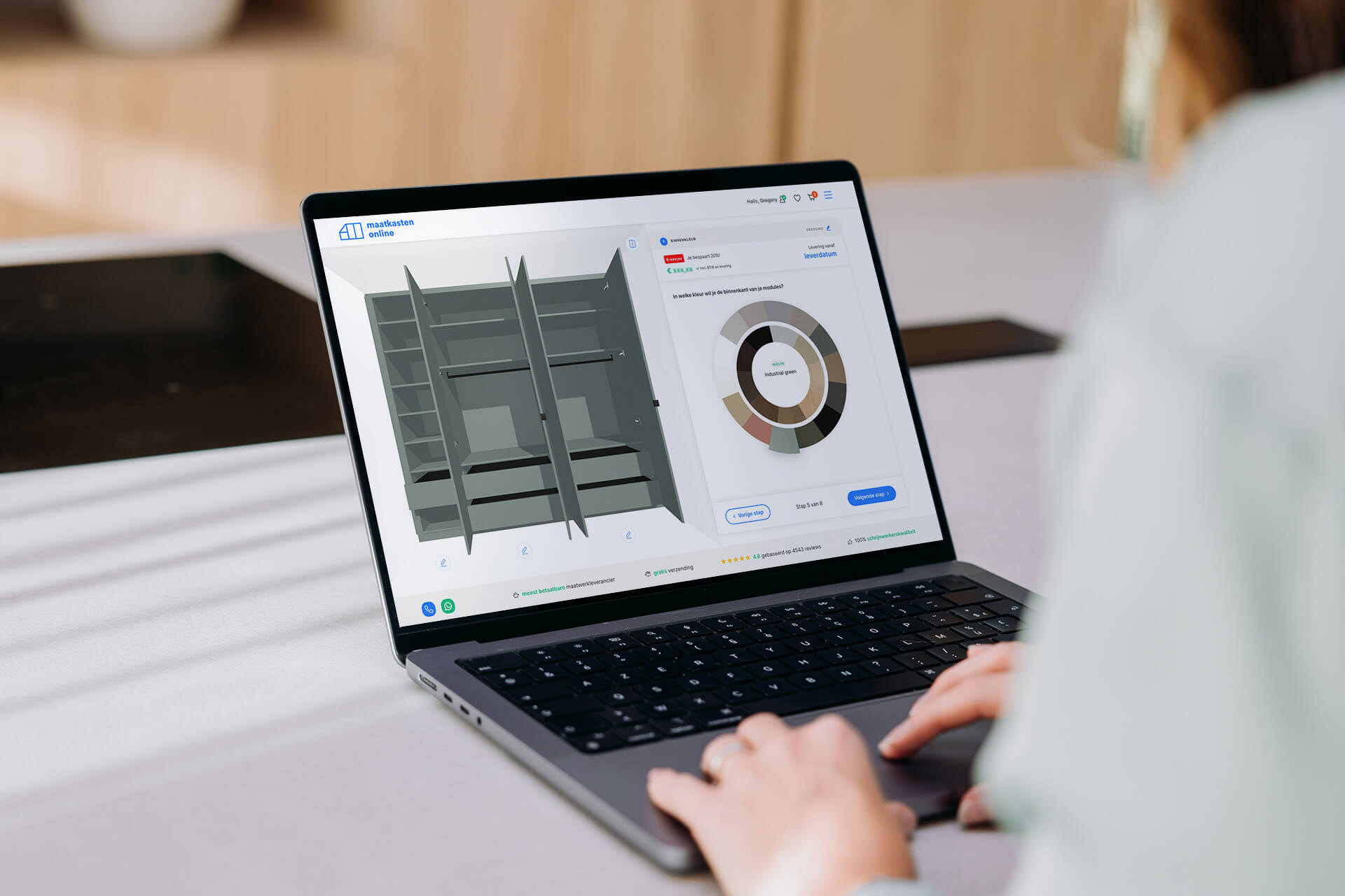 Ontwerp jouw kast op maat online in de kleur Industrial Green