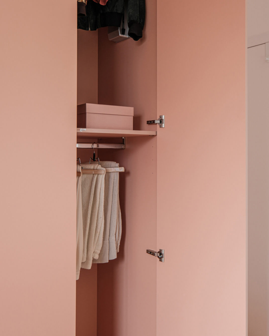 Pink custom-made wardrobe