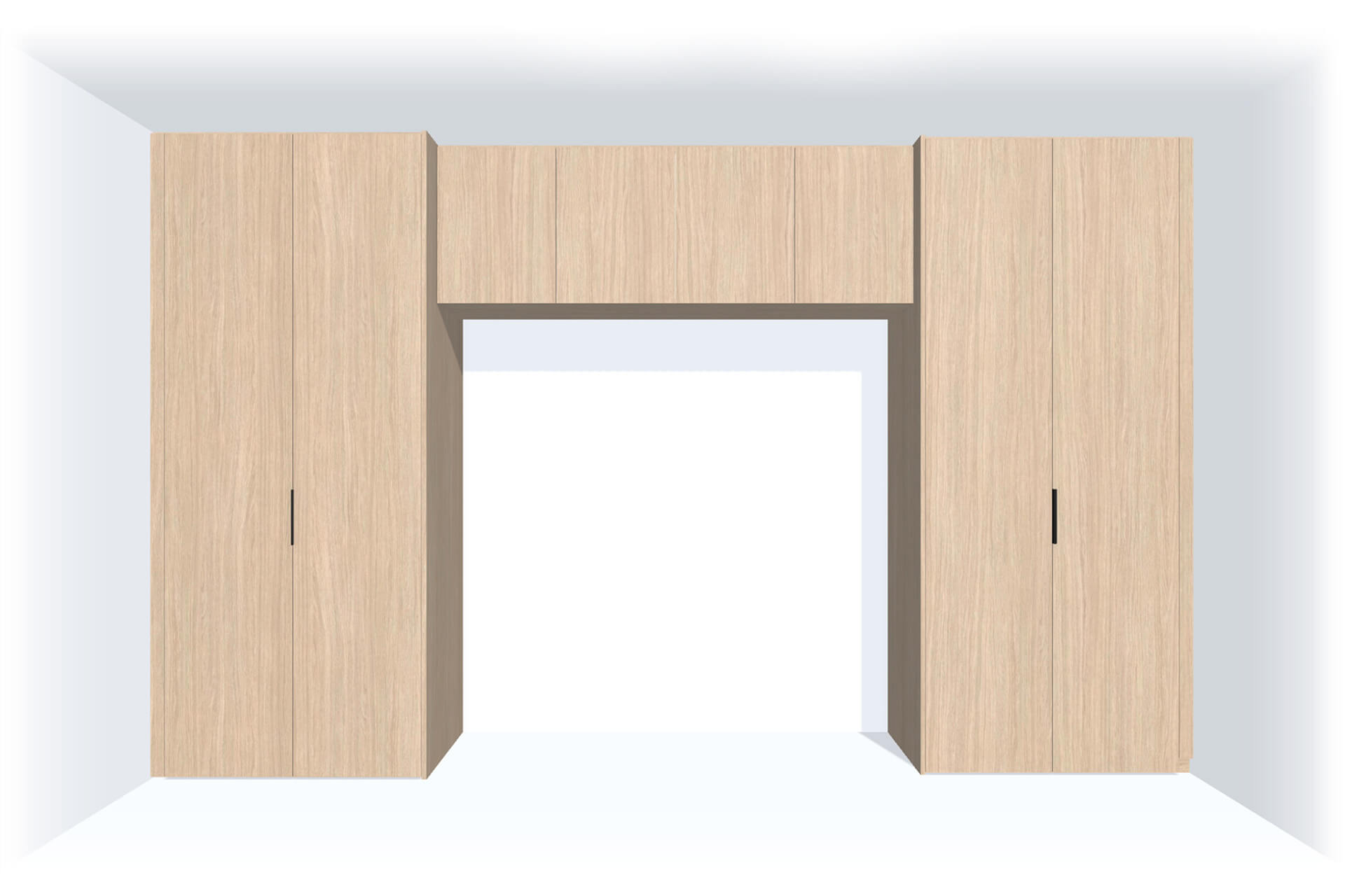 armoires autour de votre lit en structure en bois