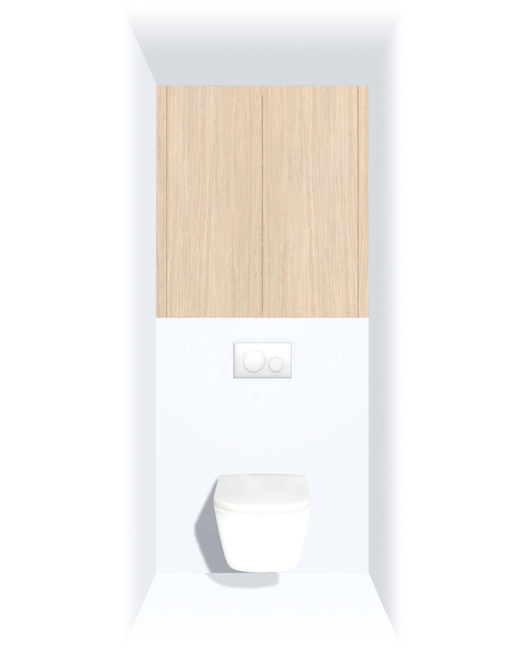 Armoire WC sur mesure en bois