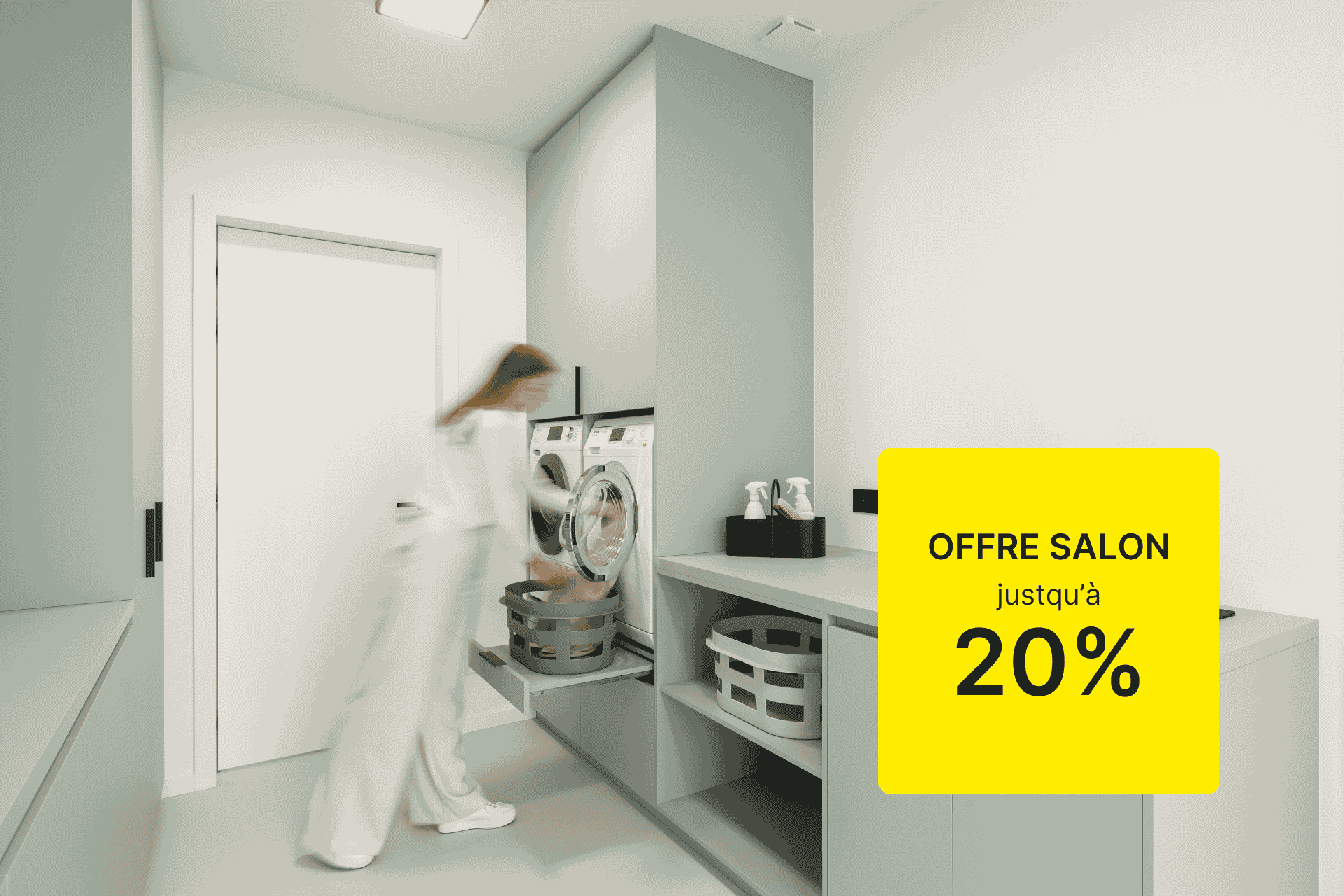 Profitez d'une réduction allant jusqu'à 20 % sur vos armoires sur mesure