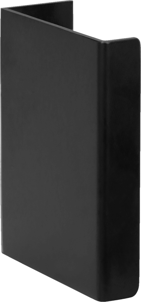 Mini Pure handgreep in zwart, staande. Lengte van 5 cm, mat zwart. Van uit de boetiek van Maatkasten Online