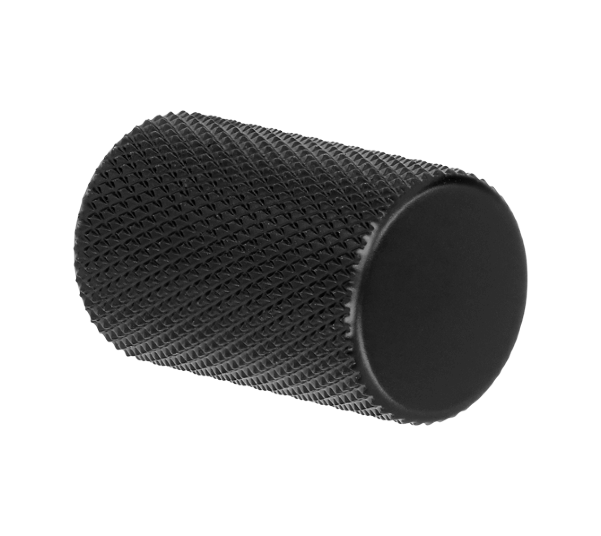 Poignée Monument en noir, vue latérale. Noir mat, diamètre de 1,75 cm. De la boutique de Maatkasten Online