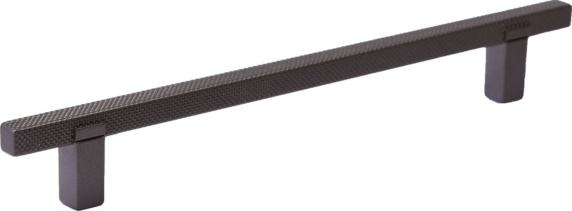 Diamond handle in anthracite, horizontal. Length of 21 cm, diamond-cut texture. From the boutique of Maatkasten Online