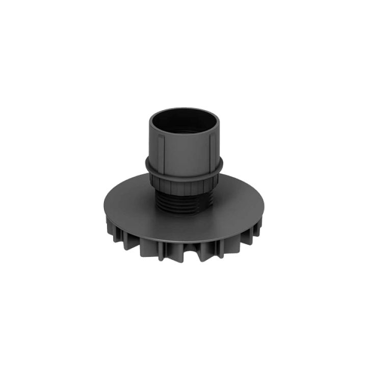 Zwarte sokkelpoot van 60 mm hoogte, ontworpen voor stevige en stabiele ondersteuning van maatkasten. Deze poot is eenvoudig te monteren en zorgt voor een nette afwerking van de kastbasis.