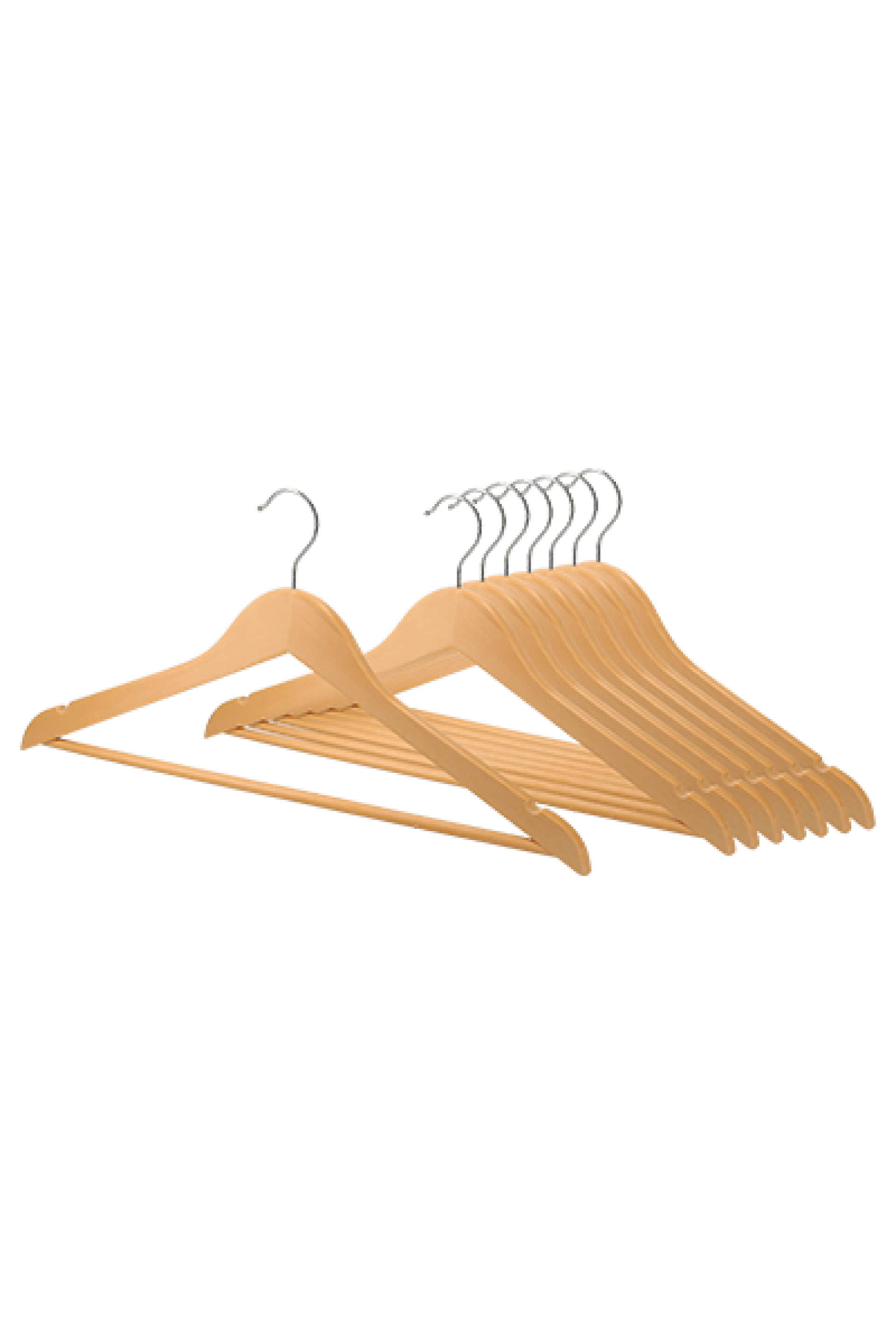 Productfoto van kleerhanger Naturel 80st verkrijgbaar in de boetiek van Maatkasten Online