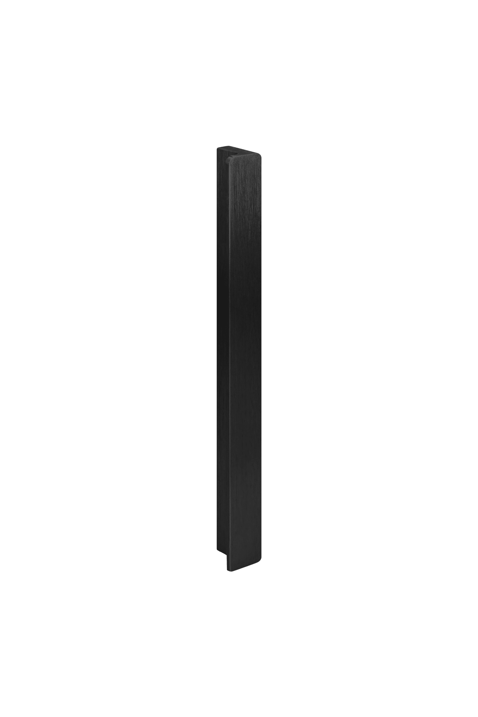 Poignée noire verticale, longueur 20 cm. Disponible sur la boutique en ligne de Maatkasten Online.