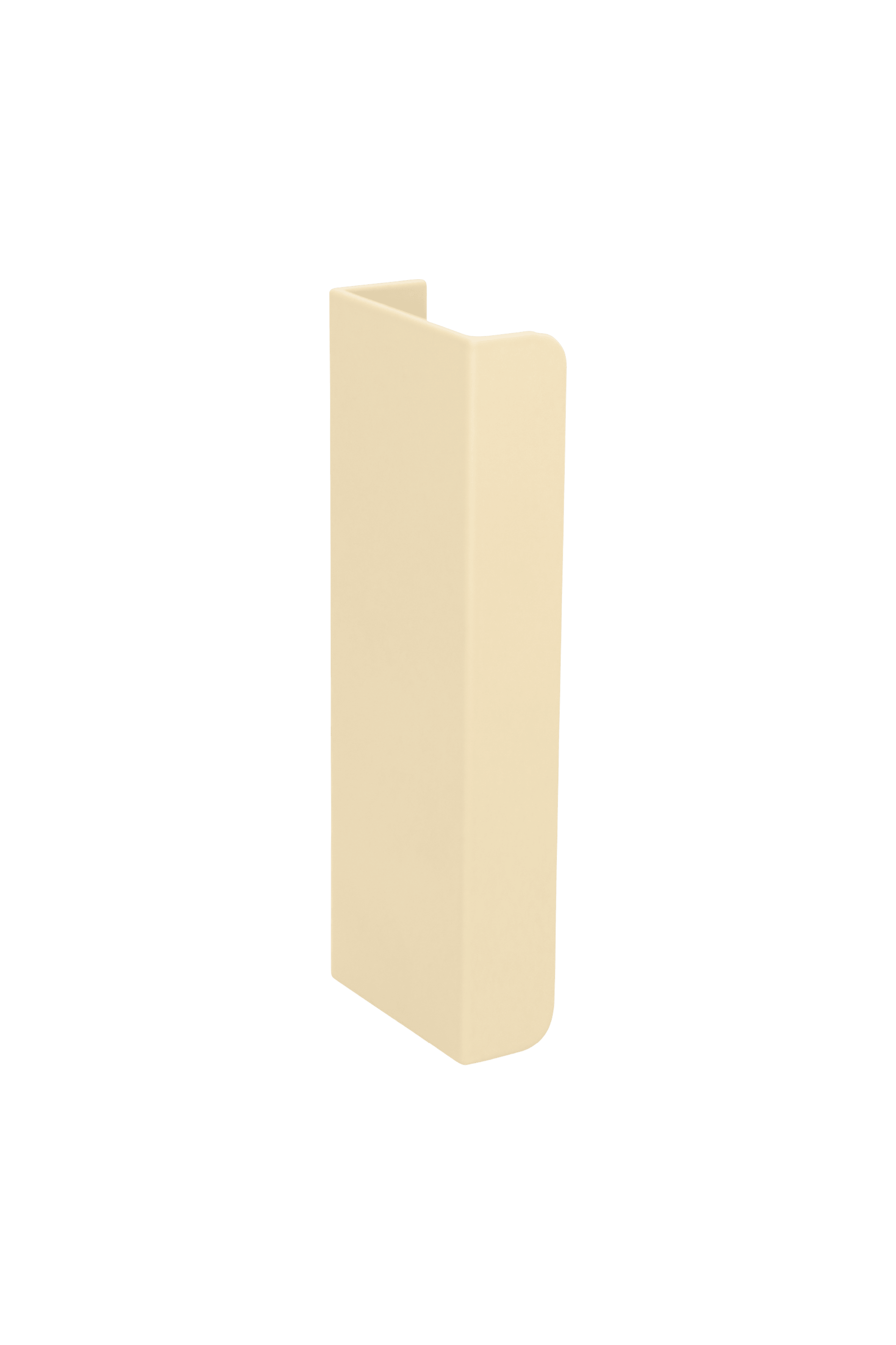Tonton handgreep in creme, staande. Lengte van 12cm. Van uit de boetiek van Maatkasten Online