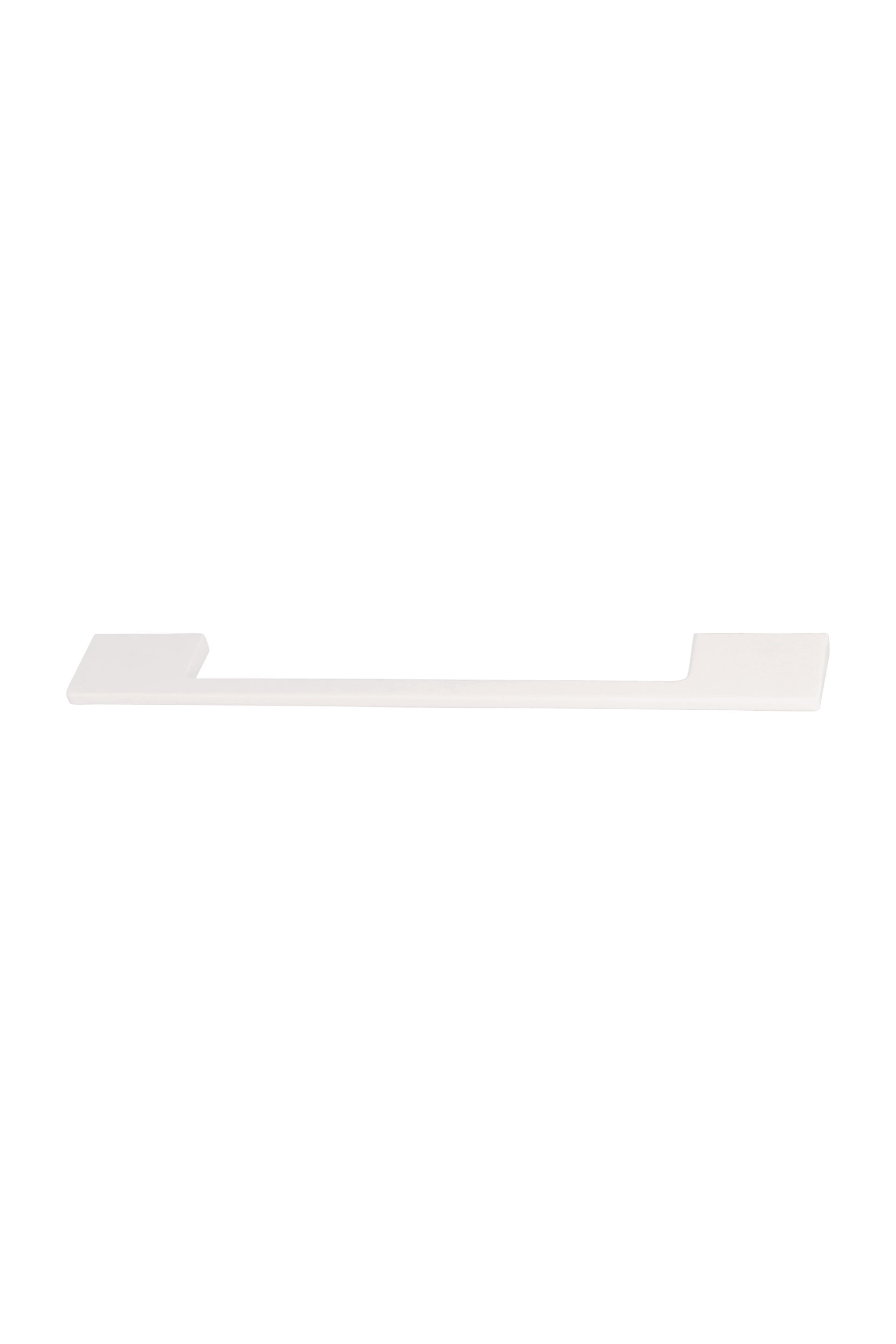 Twin handgreep in wit, liggend. Lengte van 19,2cm. Van uit de boetiek van Maatkasten Online