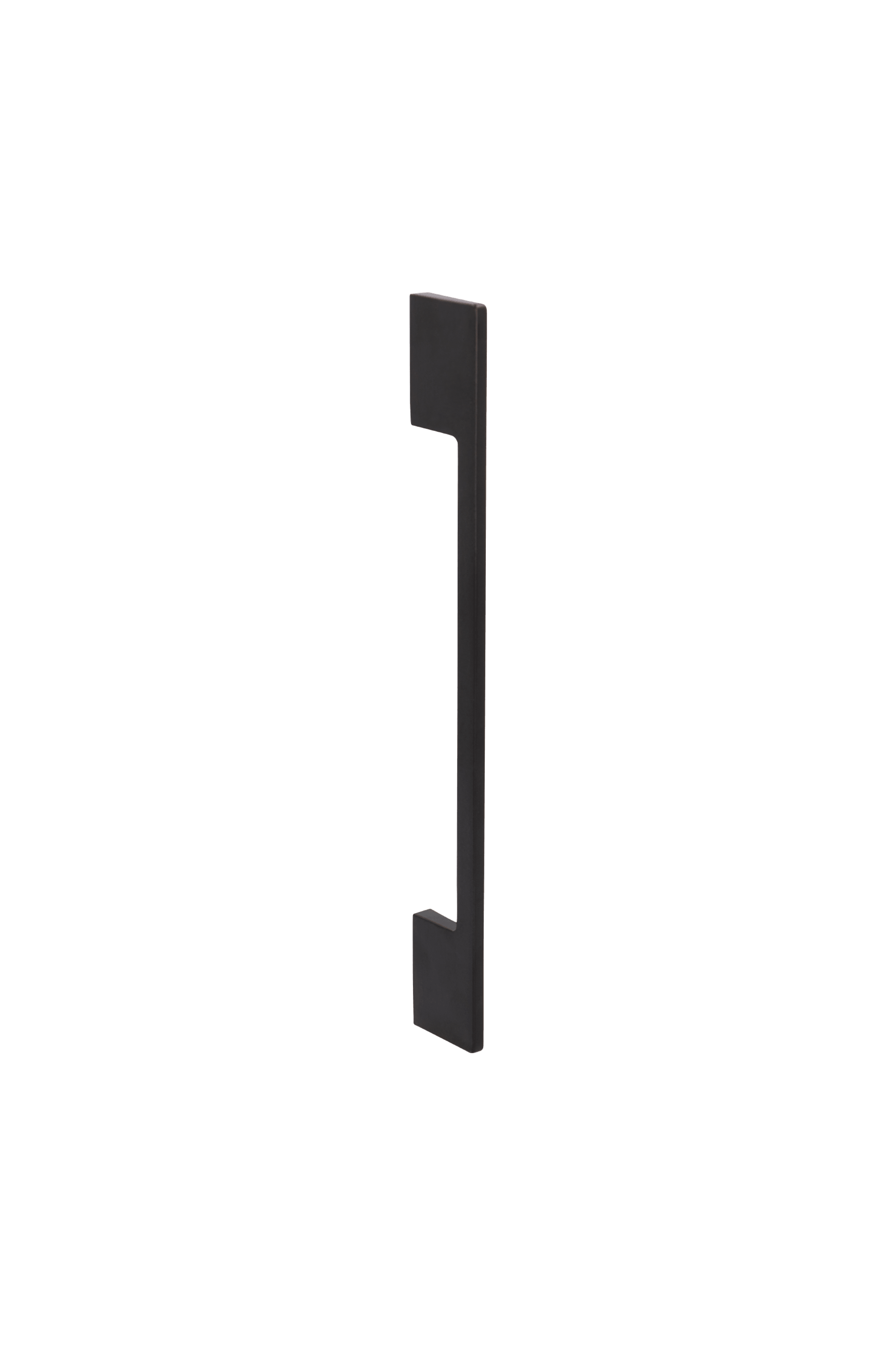Twin handgreep in zwart, staande. Tijdloos zwart, lengte van 19,2cm. Van uit de boetiek van Maatkasten Online